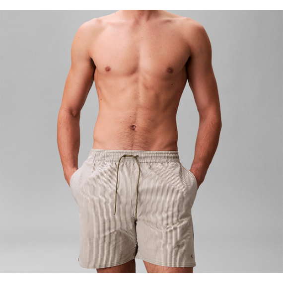 Bañador Calvin Klein Rayas con textura verde
