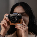 PGYTECH Funda de Cuero Marron para Fuji X-T5