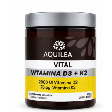 AQUILEA VITALS VITAMINA D3 + K2 90 CAPSULAS