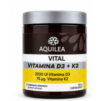 AQUILEA Vitals Vitamina D3 + K2 90 Capsulas