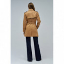 SALSA JEANS Chaquetas y Abrigos Gabardina Salsa ante Medium Brown