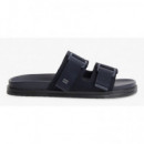 TOMMY HILFIGER - HILFIGER MIX SUEDE BUCKLE SANDAL - DW5 - F|FM0FM05887/DW5
