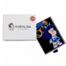 Llavero Metacrilato Mafalda traje azul con lunares