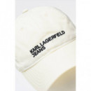 Klj Lace Up Nylon Cap White  KARL LAGERFELD