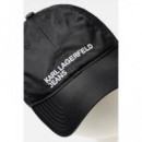 Klj Lace Up Nylon Cap Black  KARL LAGERFELD