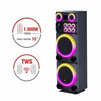 ALTAVOZ LARRYHOUSE SERIE CALI 2X15" 1.500W CON 2 MICROFONOS LARRYHOUSE