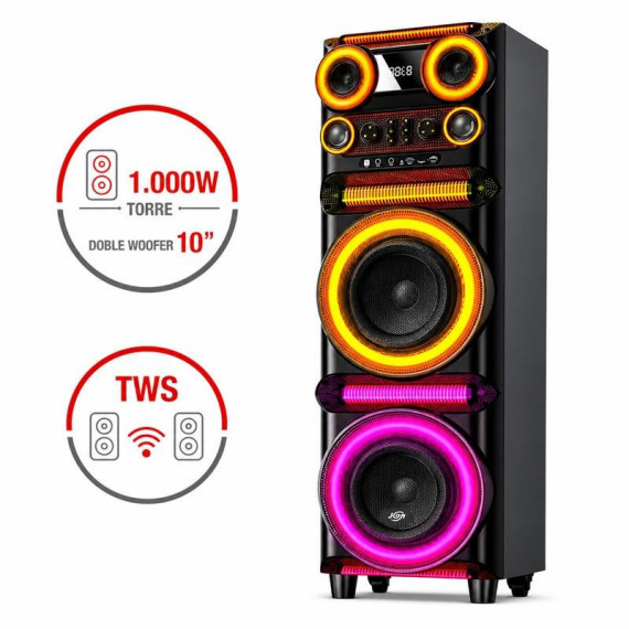 ALTAVOZ LARRYHOUSE SERIE CORO 2X10" 1.000W CON 2 MICROFONOS