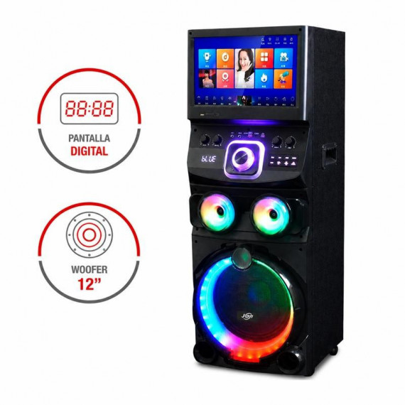 ALTAVOZ LARRYHOUSE SERIE BAYAMON 12" 1.000W CON 2 MICROFONOS CON PANTALLA