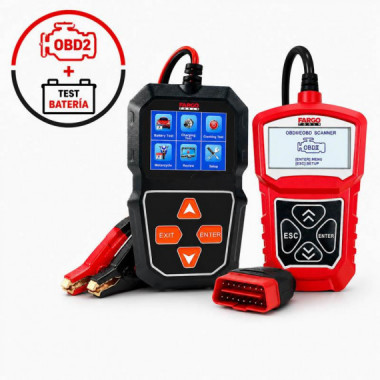 PACK MAQUINA DIAGNOSIS OBD2 + MAQUINA DIAGNOSIS BATERIA FARGO TOOLS