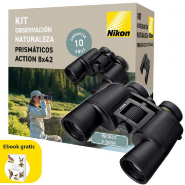NIKON PRISMATICOS ACTIO 8X42 KIT OBSERVACION NATURALEZA