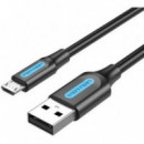 Cable Vention USB-A 2.0 a Micro USB 60W 480Mbps 1.5 Metros Negro (COLBG)