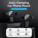 Soporte Vention para Coche de Smartphone con Clip Automático (4.7-7.2") Negro
