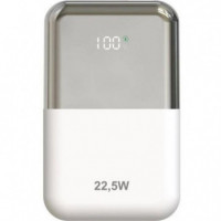 Power Bank Leotec LEPOW22W10WS 10000mAh 22.5W Blanco Plata