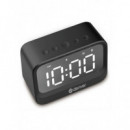 Reloj Despertador Denver EC-53B con Bluetooth 5.3, Doble Alarma y Pantalla Grande Negro