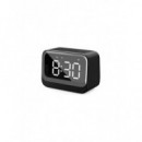 Reloj Despertador Denver EC-53B con Bluetooth 5.3, Doble Alarma y Pantalla Grande Negro