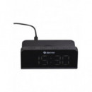 Reloj Despertador DENVER ECQ-103MK2 con Alarma, Carga Inalámbrica 10W y Función Snooze Negro