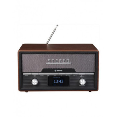 Radio Denver MDA-525DW de Madera Oscura con Bluetooth y DAB+