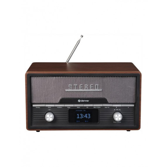 Radio Denver MDA-525DW de Madera Oscura con Bluetooth y DAB+