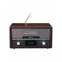 Radio Denver MDA-525DW de Madera Oscura con Bluetooth y DAB+