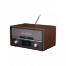 Radio Denver MDA-525DW de Madera Oscura con Bluetooth y DAB+