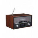Radio Denver MDA-525DW de Madera Oscura con Bluetooth y DAB+