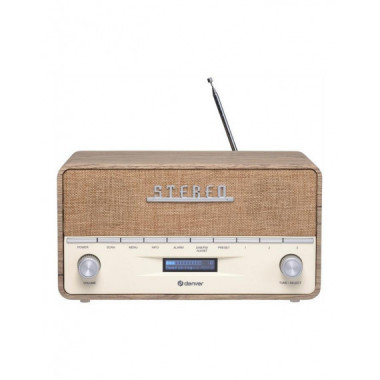 Radio Retro Digital DAB+ Denver DAB-36LW Bluetooth Madera