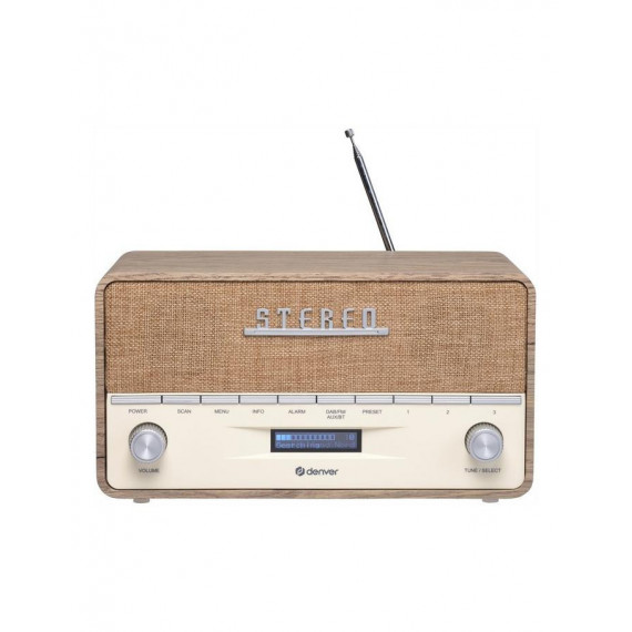 Radio Retro Digital DAB+ Denver DAB-36LW Bluetooth Madera