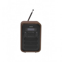 Radio Digital Denver DAB-48GREY FM/DAB+, 2,5W RMS, Bluetooth, Display LCD