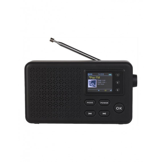 Radio DAB Denver DAB-57B, Bluetooth, Auxiliar, Color Negro