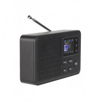 Radio DAB Denver DAB-57B, Bluetooth, Auxiliar, Color Negro