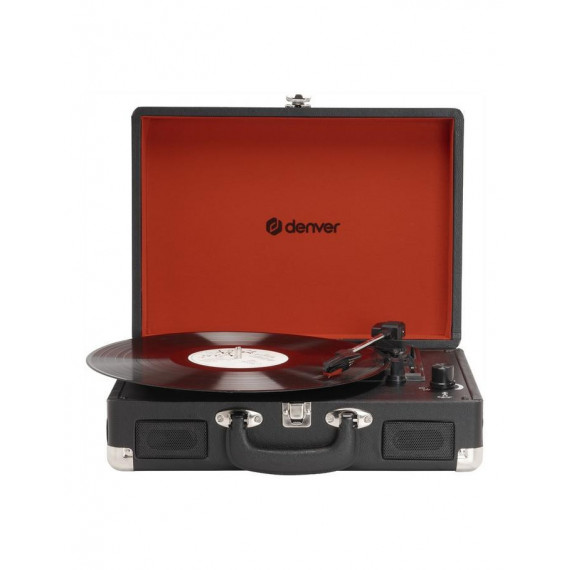 Tocadiscos Denver VPL-120B, Grabación a PC, Altavoces Integrados, Negro