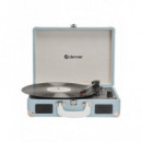 Tocadiscos Denver VPL-120BLUE con Grabación a PC y Altavoces Integrados, Azul