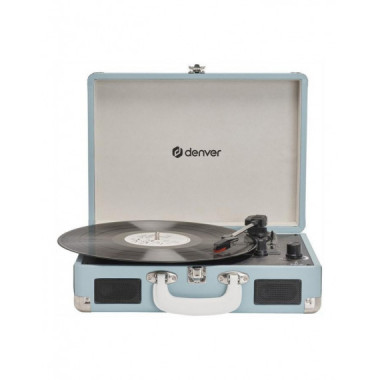 Tocadiscos Denver VPL-120BLUE con Grabaci&oacute;n a PC y Altavoces Integrados, Azul