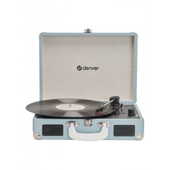 Tocadiscos Denver VPL-120BLUE con Grabación a PC y Altavoces Integrados, Azul