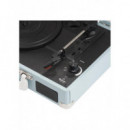 Tocadiscos Denver VPL-120BLUE con Grabación a PC y Altavoces Integrados, Azul