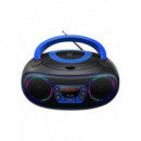 Radiocasete DENVER TCL-212BTBLUE con Bluetooth, CD, USB y MP3, Negro/Azul