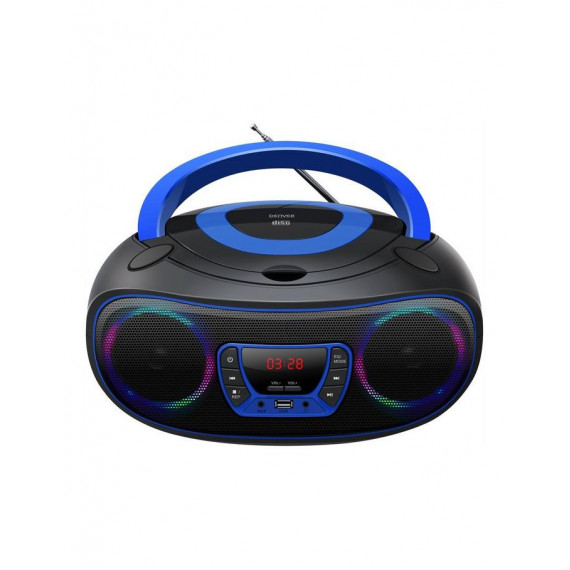 Radiocasete DENVER TCL-212BTBLUE con Bluetooth, CD, USB y MP3, Negro/Azul