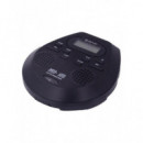 Reproductor Portátil Denver DMP-395B, MP3, Sistema Antishock, Color Negro