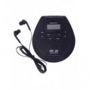 Reproductor Portátil Denver DMP-395B, MP3, Sistema Antishock, Color Negro