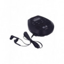 Reproductor Portátil Denver DMP-395B, MP3, Sistema Antishock, Color Negro