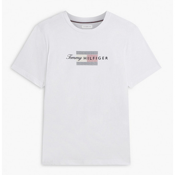 TOMMY HILFIGER - SCRIPT FLAG REGULAR TEE - YBR - F|MW0MW43226/YBR