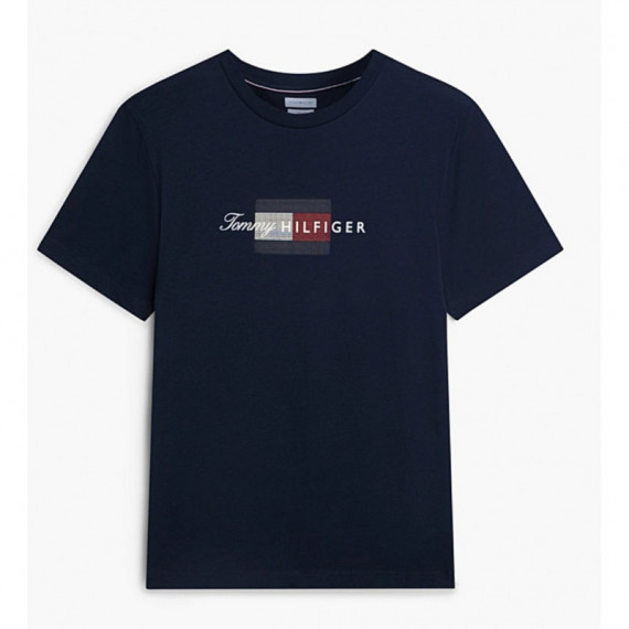 TOMMY HILFIGER - SCRIPT FLAG REGULAR TEE - DW5 - F|MW0MW43226/DW5
