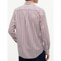 TOMMY HILFIGER - Flex Poplin Seasonal Stripe Sht - 0EV - F|MW0MW43315/0EV