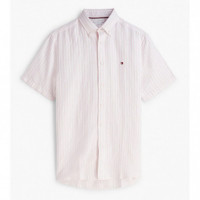 TOMMY HILFIGER - LINEN BLEND BENGAL STP SS RF SHT - 0D1 - F|MW0MW43313/0D1
