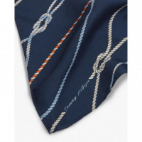 TOMMY HILFIGER - Th Nautical Silk Triangle Scarf - DY4 - F|AW0AW18764/DY4