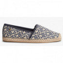 TOMMY HILFIGER - TH MONOGRAM JACQUARD ESPADRILLE - DW6 - F|FW0FW09501/DW6