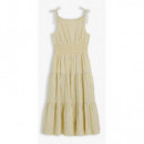 TOMMY HILFIGER - SMOCK TIE NS MIDI DRESS - 0FR - F|WW0WW51052/0FR