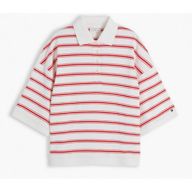 TOMMY HILFIGER - MULTISTP OVERSIZED SS POLO - 0E2 - F|WW0WW50026/0E2