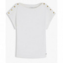 TOMMY HILFIGER - GOLD BTN CAP-SLV BOAT-NK TEE - YBL - F|WW0WW50942/YBL