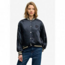 Superdry Chaquetas Mujer Varsity Satin Bomber Jacket W5012059A-98T